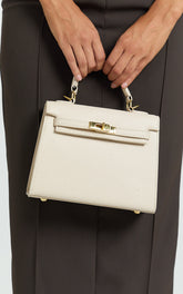 Hera Bag - Top Handle Crossbody Bag in Bone