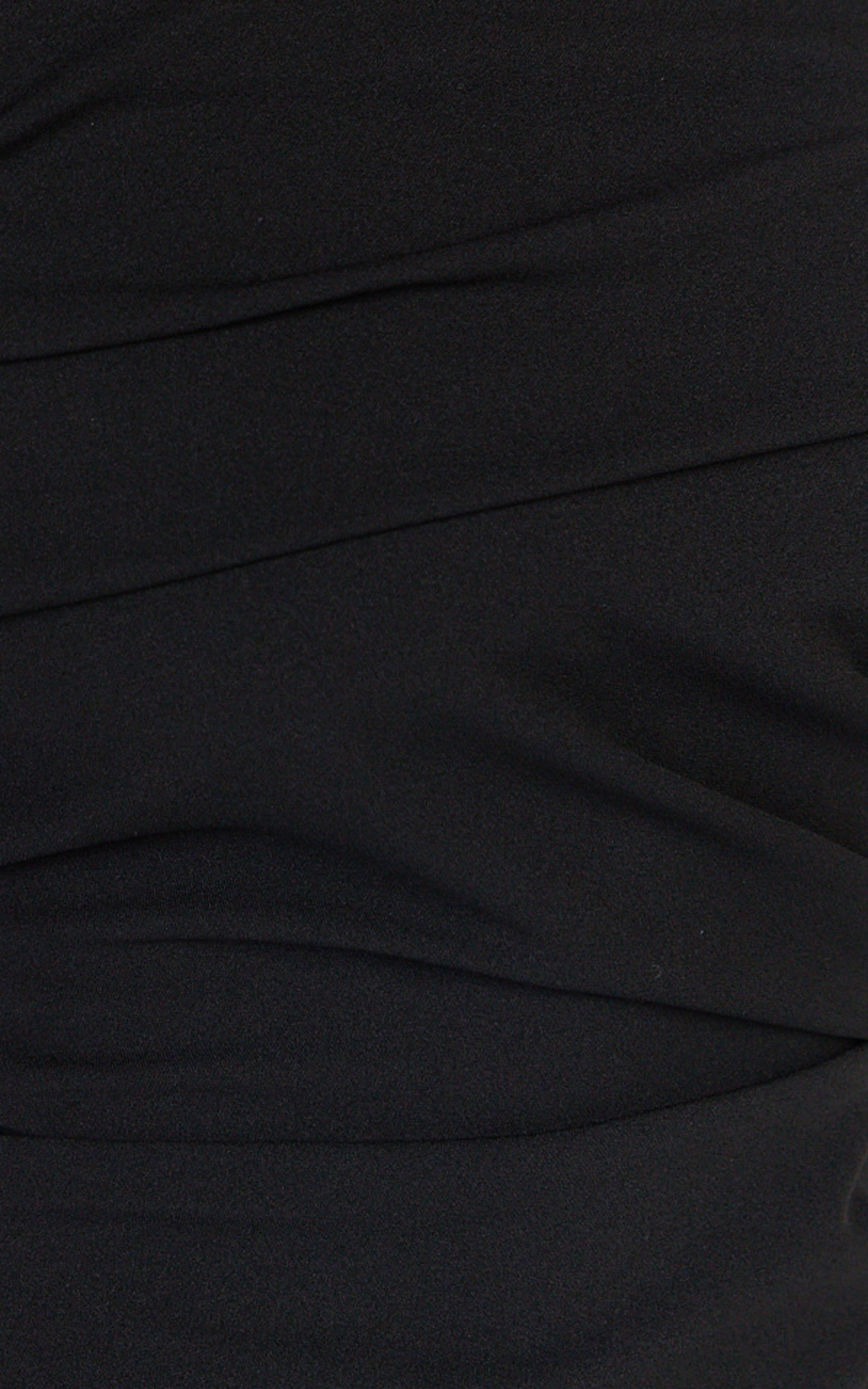 Ottilie Maxi Dress - Pin Tucked One Shoulder Fitted Dress in Black