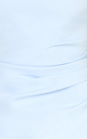 Sandy Maxi Dress - Sweetheart Neckline Halter Dress in Light Blue