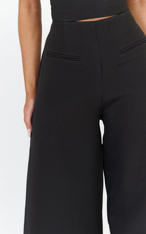 Lilo Pants - High Waisted Wide Leg Pants in Black