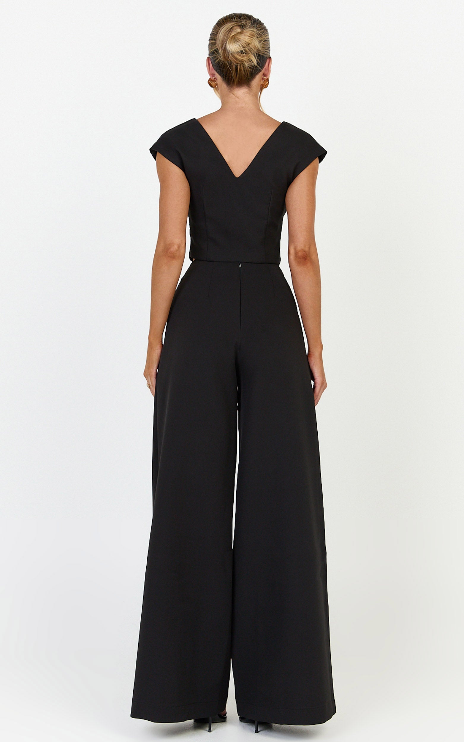 Lilo Pants - High Waisted Wide Leg Pants in Black