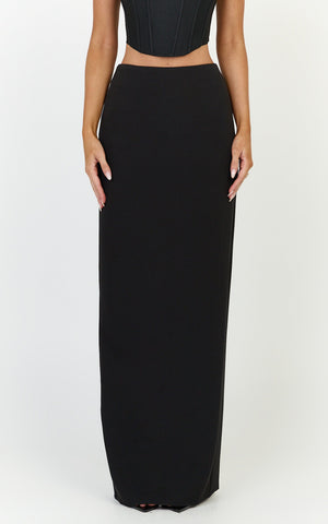 Marais Maxi Skirt - Column Skirt in Black