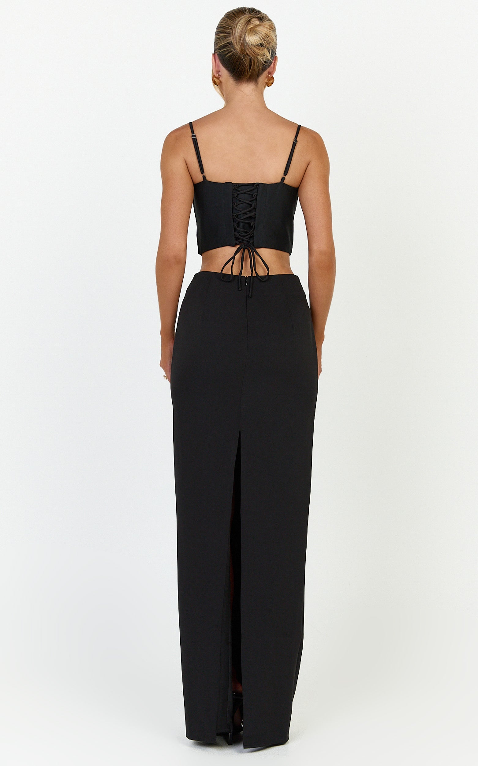 Marais Maxi Skirt - Column Skirt in Black