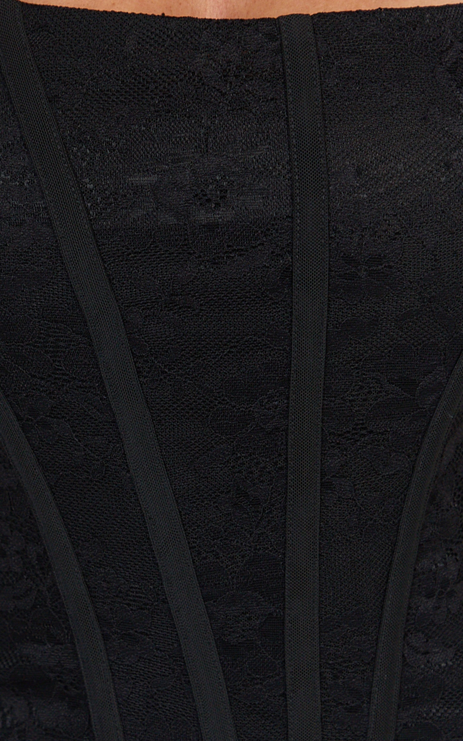 Colette Top - Strapless Lace Corset Top in Black