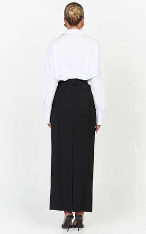 Stella Maxi Skirt - High Waisted Pencil Skirt in Black