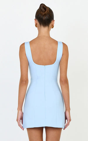 Zaria Mini Dress - Panel Dress in Blue