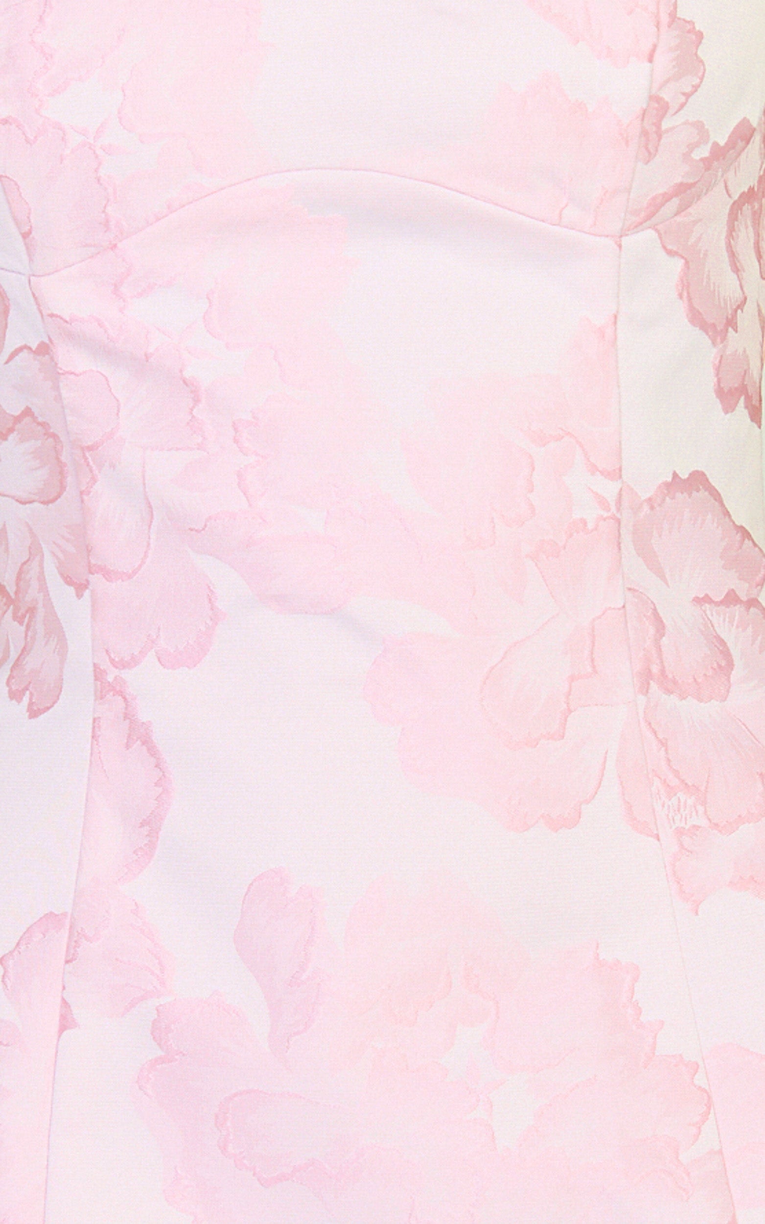 Orla Mini Dress - Jacquard Scoop Neck Fitted Dress in Pink