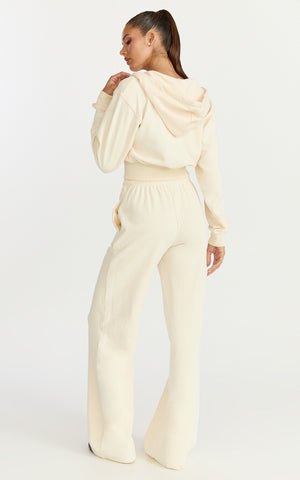Selene Hoodie - Zip Through Hoodie in Cream