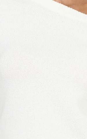 Marilou Top - Knit Off Shoulder Top in White