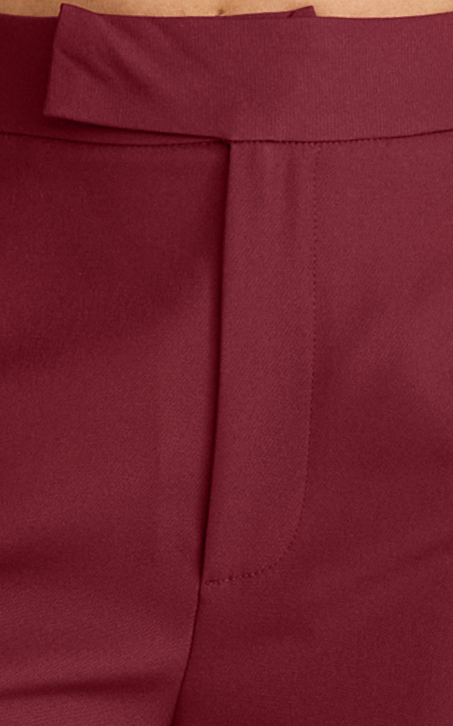 Selena Pants - High Waisted Wide Leg Tailored Pants in Wine
