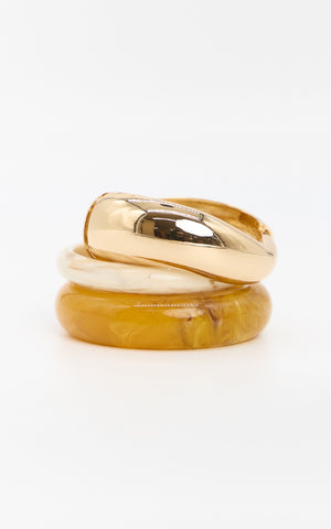 Claudette Bangle - 3 Pack Bangle in Gold