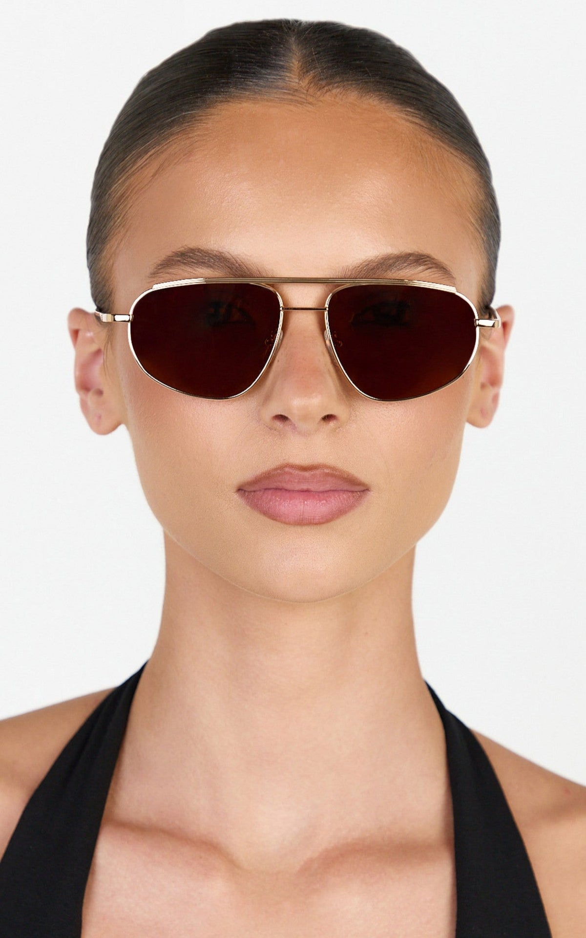 Inez Sunglasses - Square Sunglasses in Gold