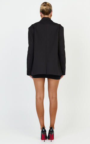 Virginia Jacket - Oversized Double Breasted Blazer in Black