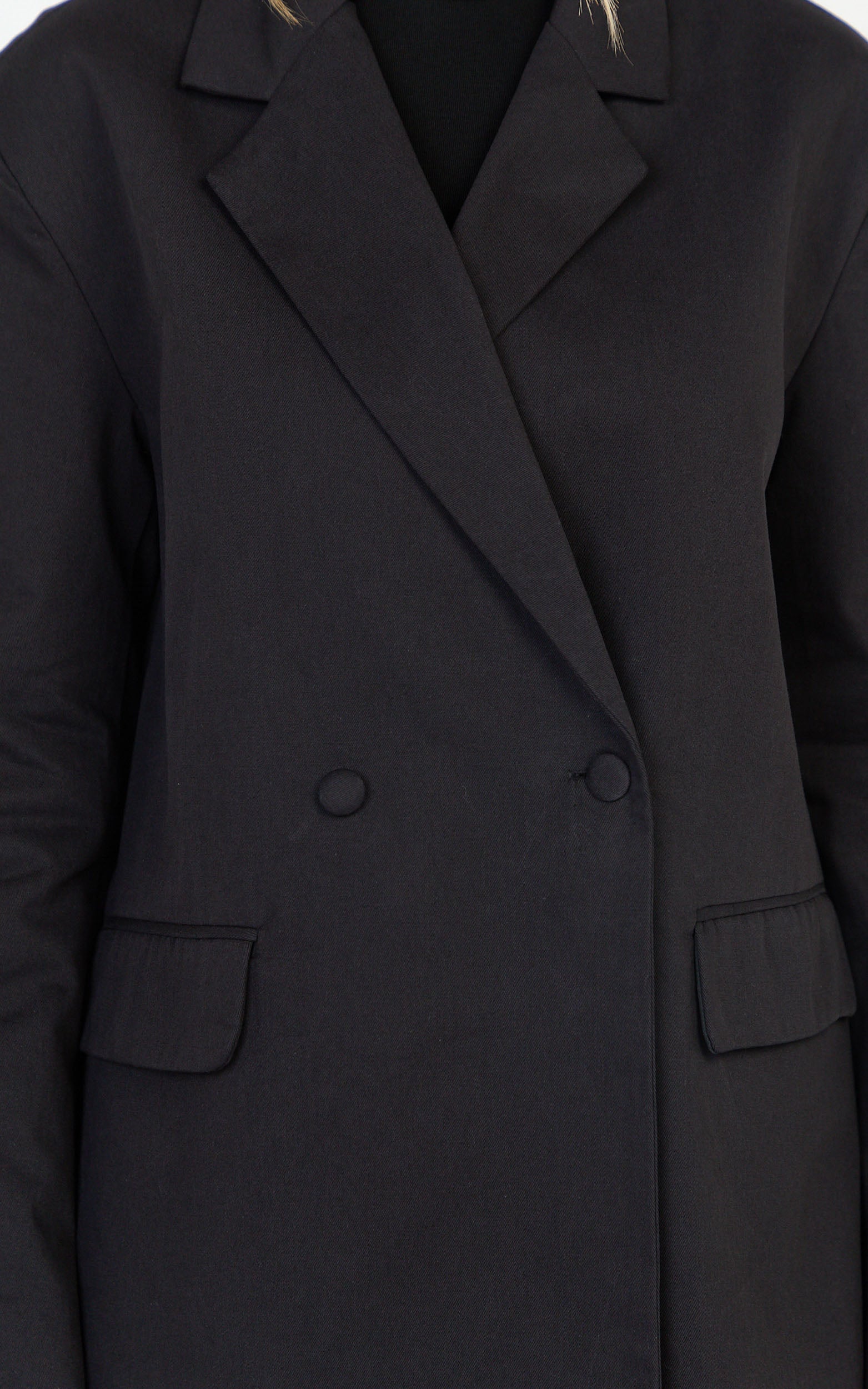 Virginia Jacket - Oversized Double Breasted Blazer in Black