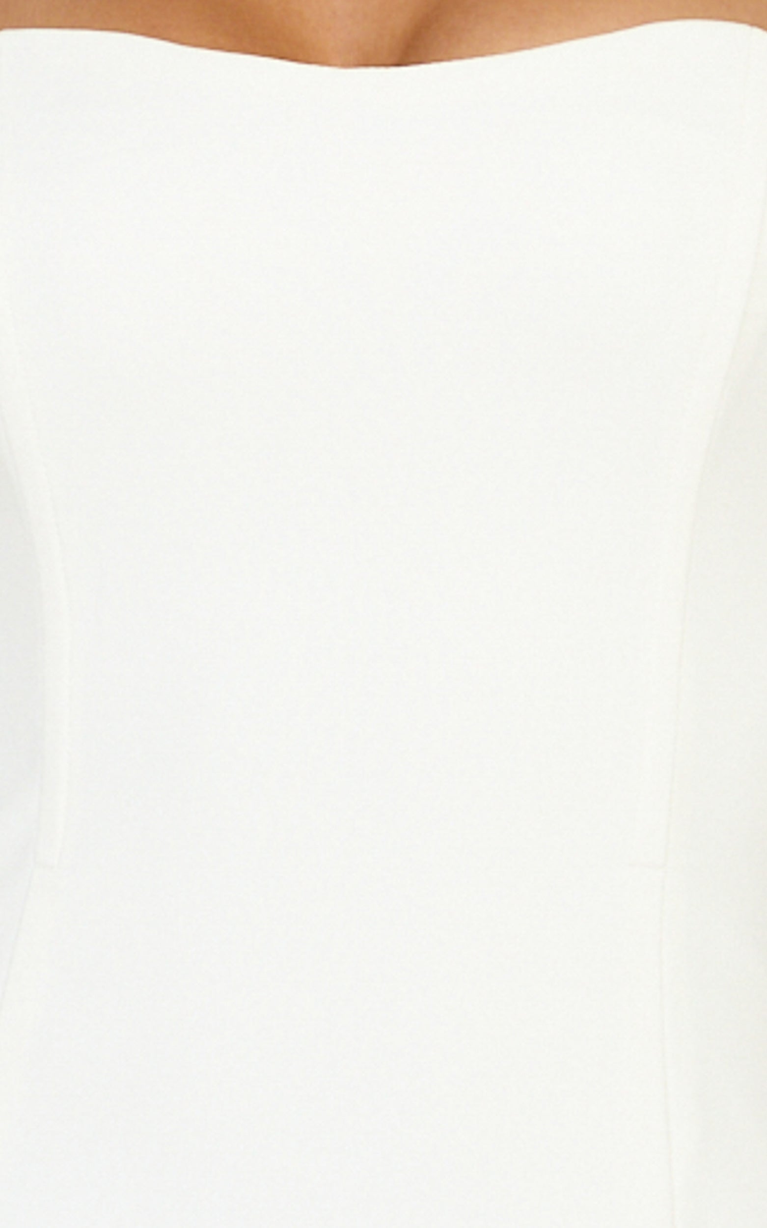 Jocelyn Maxi Dress - Strapless Ruched Fit And Flare Dress in Ivory