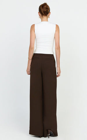 Seraphina Top - Square Neck Gathered Waist Top in Off White