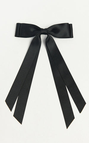 Dolores Hair Clip - Ribbon Hair Clip in Black