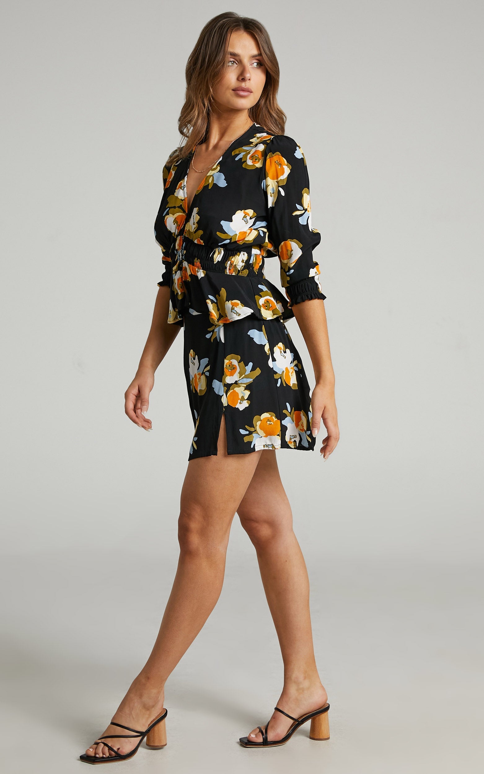 Rue Stiic - Patti Mini Skirt in Marigold Floral