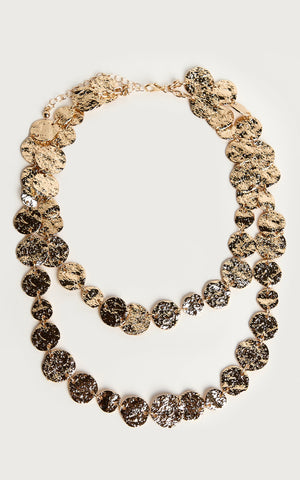 Candice Necklace - Double Layered Necklace in Gold