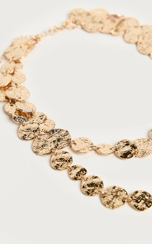 Candice Necklace - Double Layered Necklace in Gold