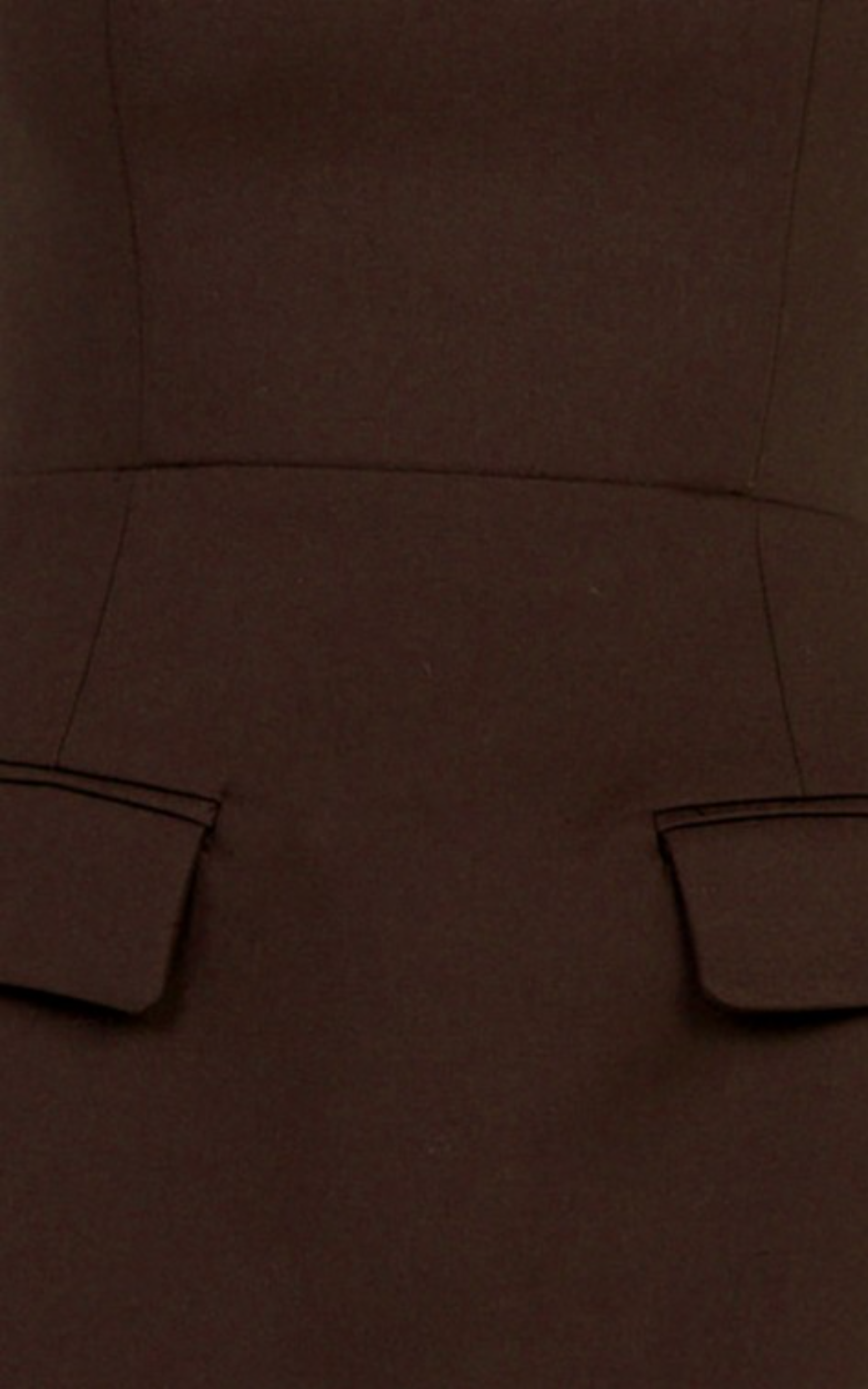Garrett Mini Dress - Square Neck Fit And Flare Dress in Dark Chocolate