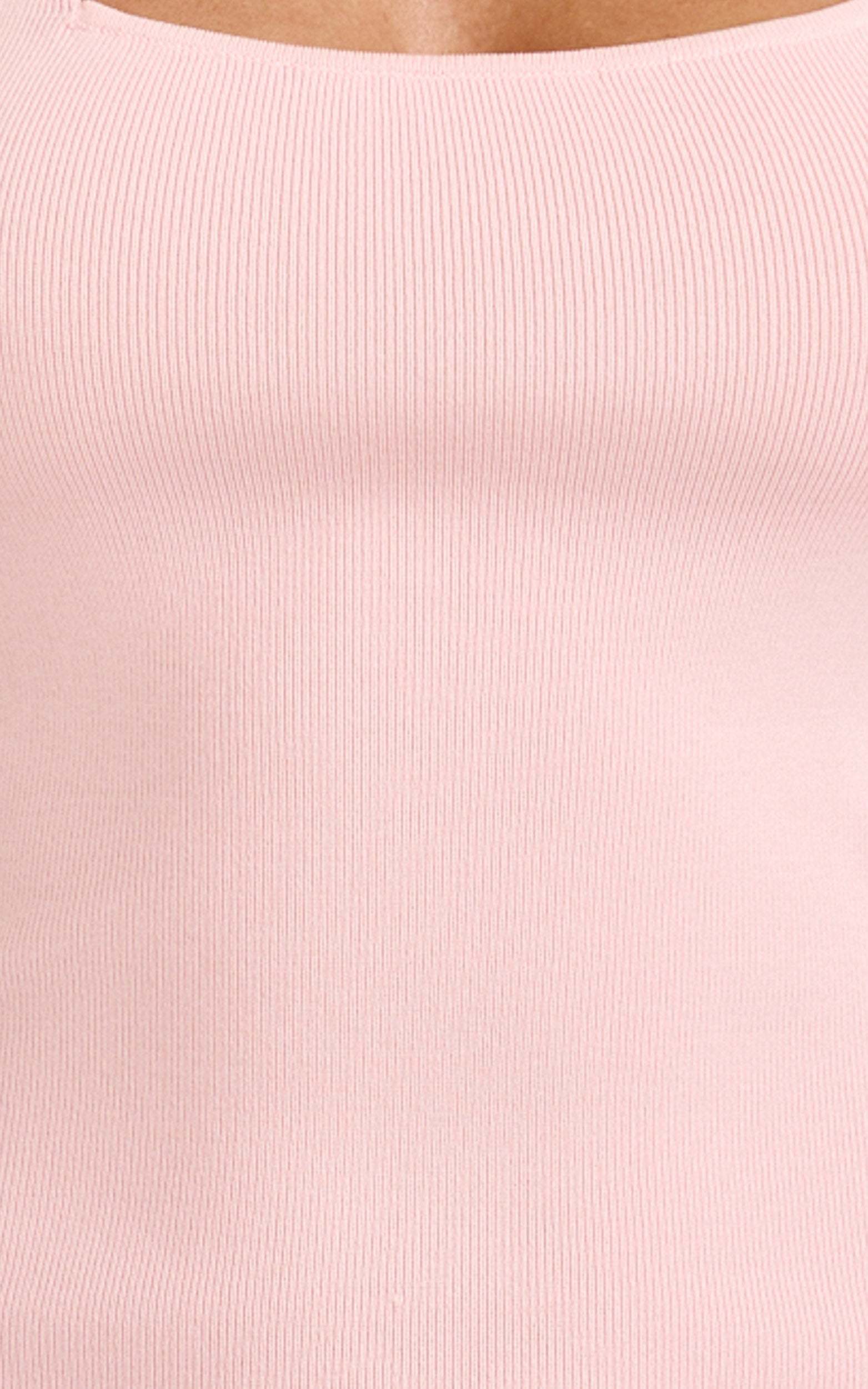 Barbara Maxi Dress - Halter Scoop Neck Contrast Georgette Dress in Pink