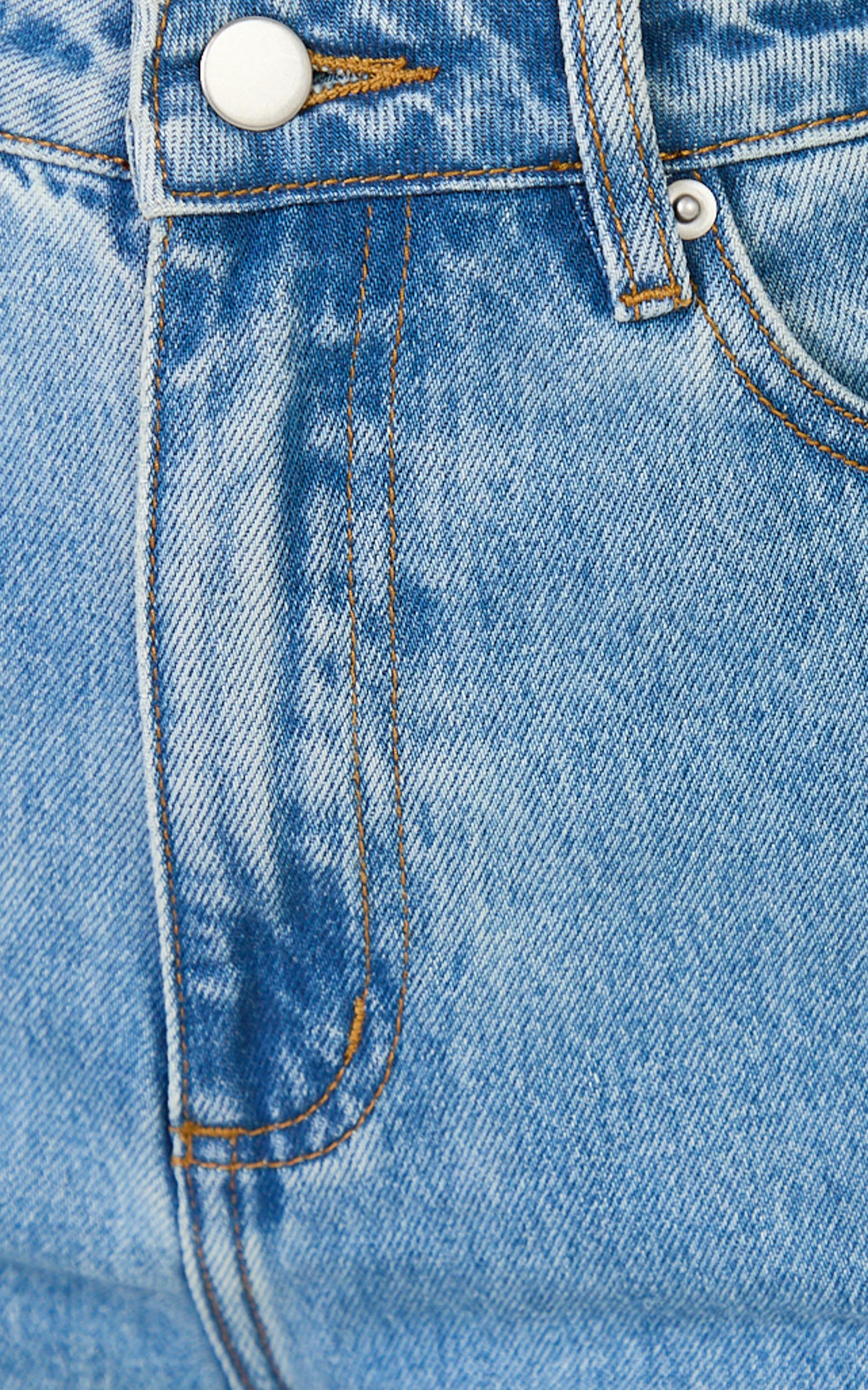 Billie Jeans - High Waisted Recycled Cotton Mom Denim Jeans in Light Mid Blue