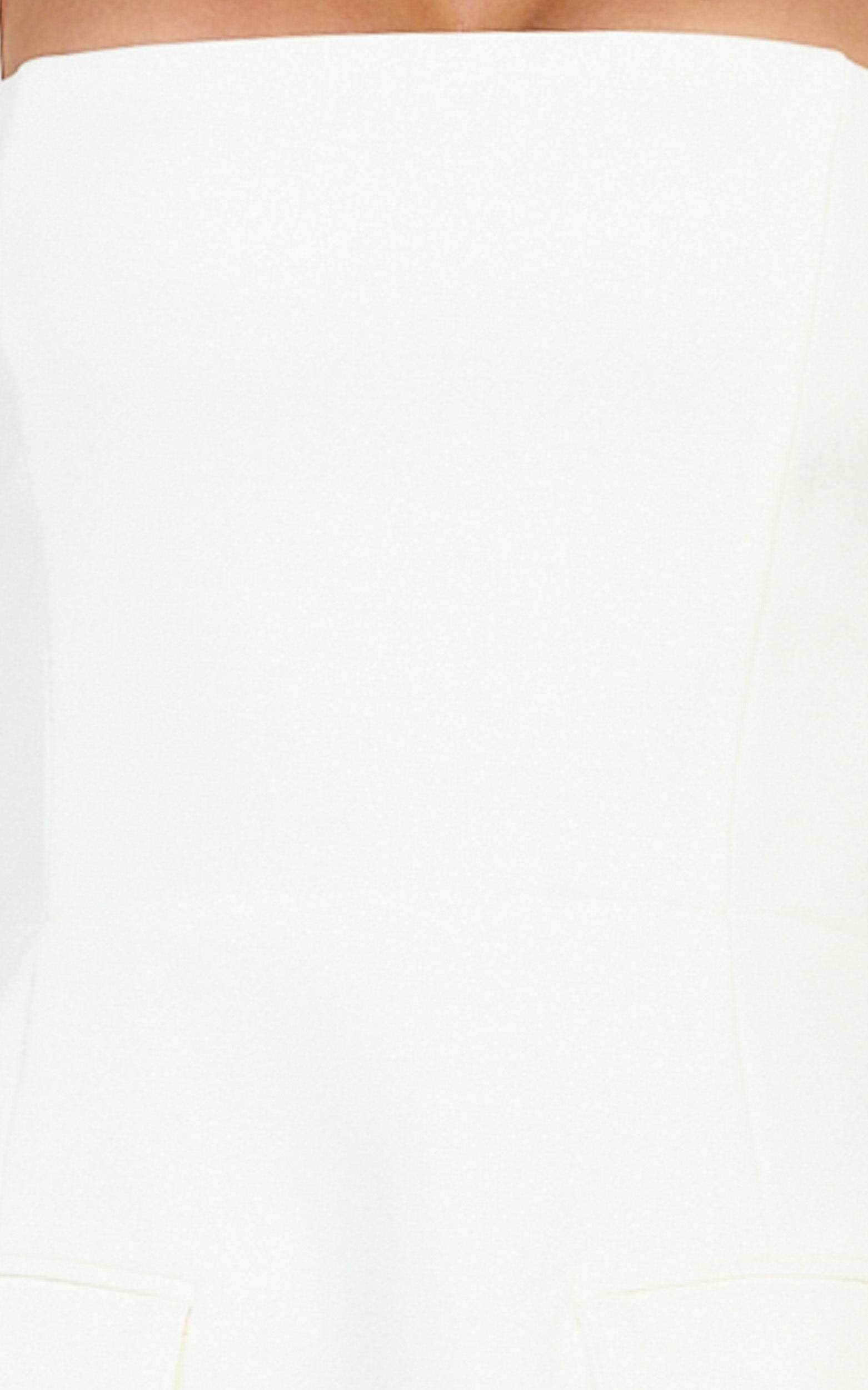 Katia Mini Dress - Strappy Corset A Line Dress in White