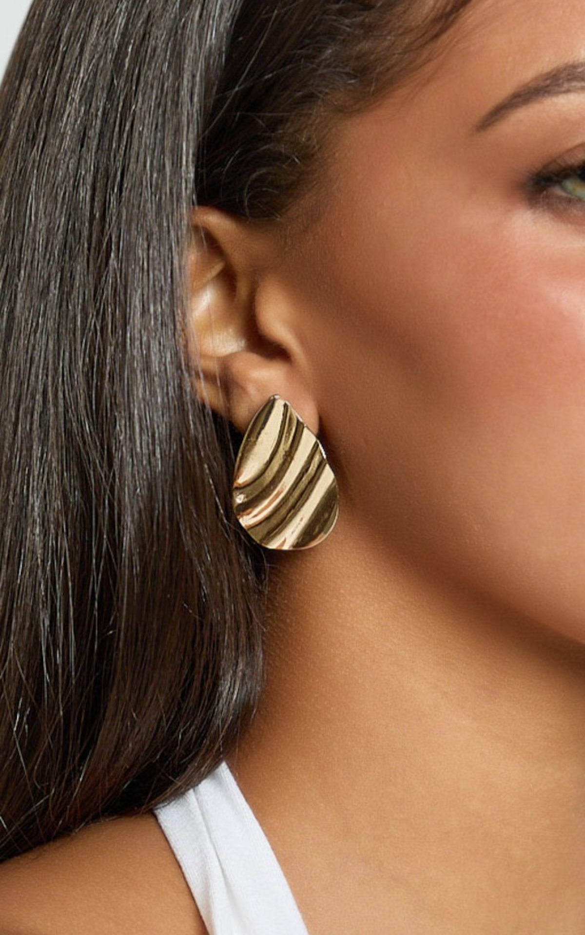 Harley Textured Earrings in Gold