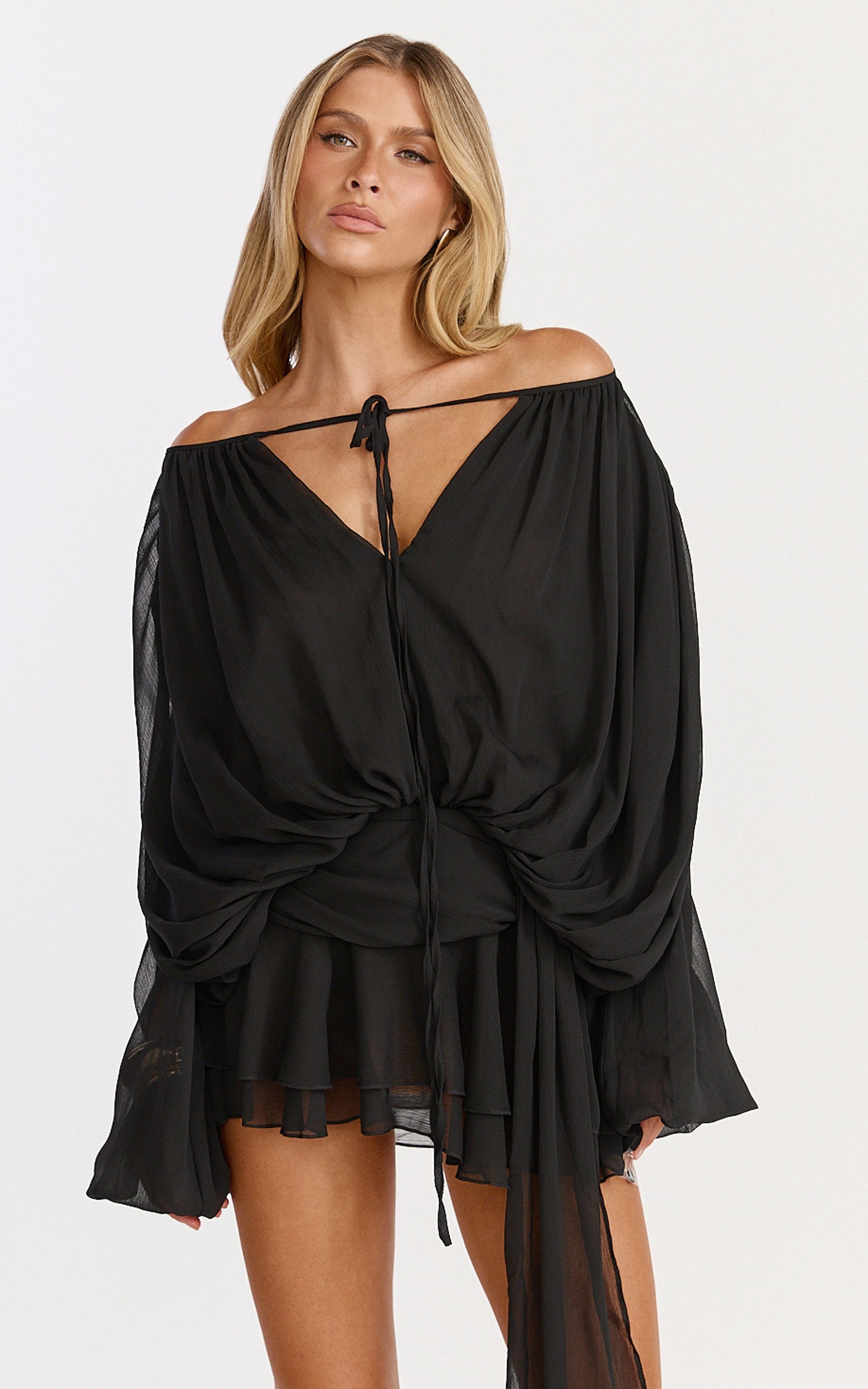 Lioness - Elements Mini Dress in Noir