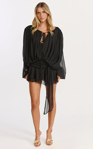 Lioness - Elements Mini Dress in Noir