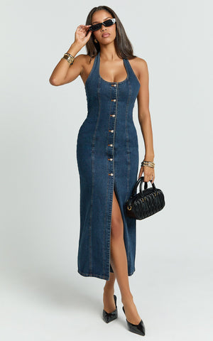 Lioness - Kenny Midi Dress in Indigo