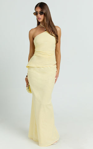 Runaway The Label - Halzie Maxi Skirt in Lemon