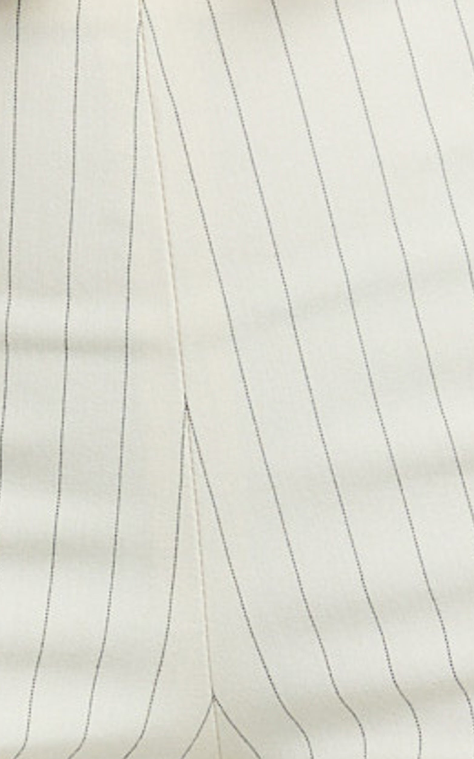 Susannah Pants - Pinstripe Fitted Split Leg Capri Pants in Cream