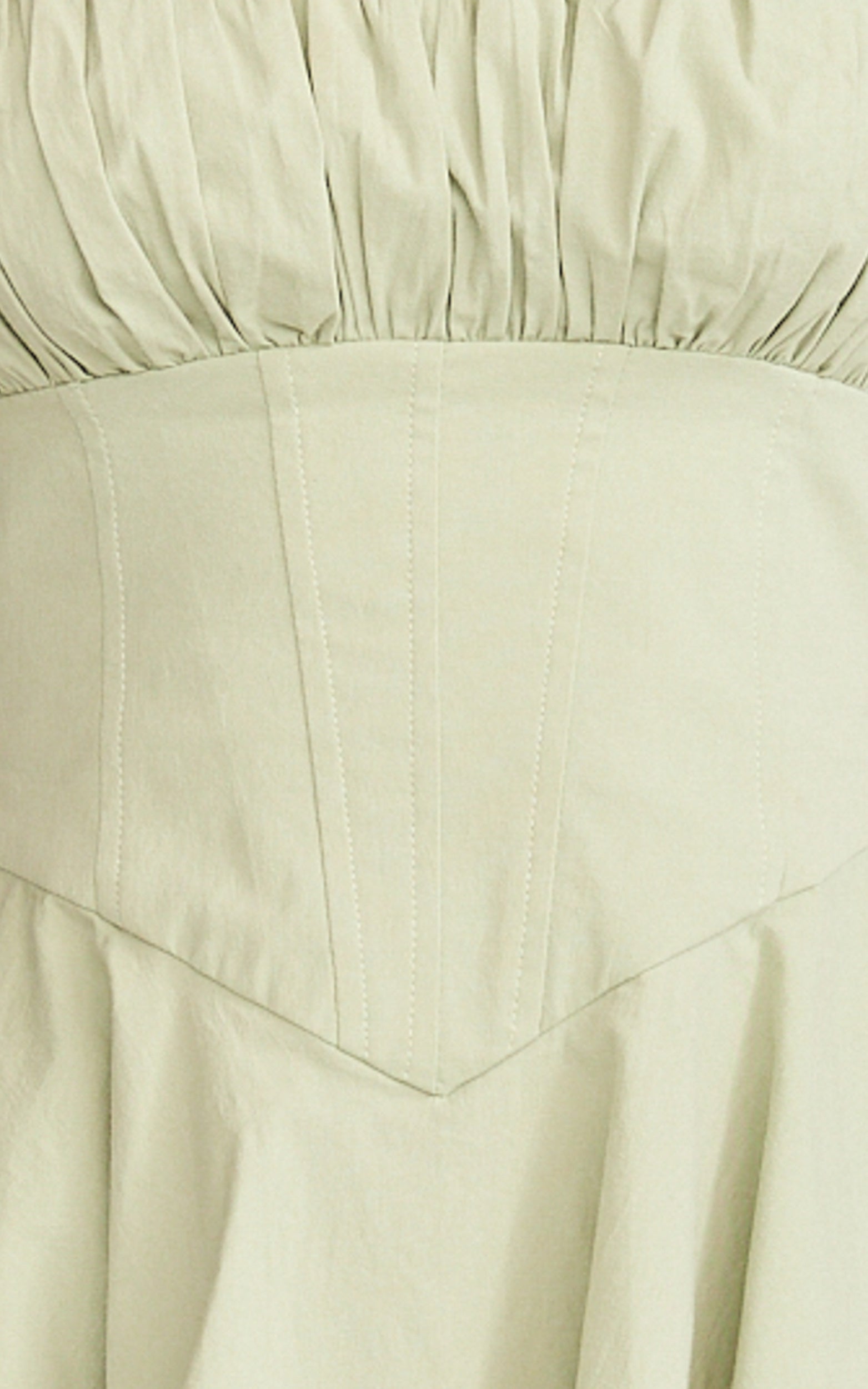 Vionette Mini Dress - Halter Neck Ruched Bust Corset Dress in Sage