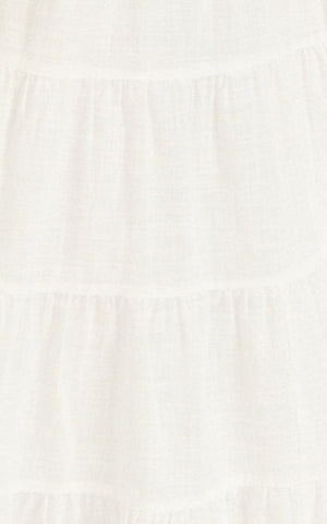 Aurora Maxi Skirt - Low Rise Tiered Maxi Skirt in Off White
